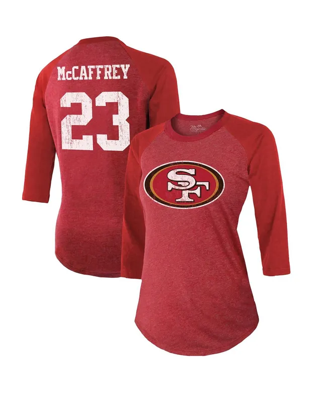 Women's Majestic Threads Christian McCaffrey Scarlet San Francisco