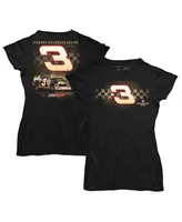 Women's Checkered Flag Sports Black Richard Childress Racing Goodwrench T-shirt