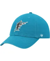 Men's '47 Brand Teal Florida Marlins Cooperstown Collection Clean Up Adjustable Hat