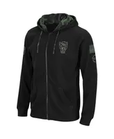 Men's Colosseum Black Nc State Wolfpack Oht Military-Inspired Appreciation Waffle Full-Zip Hoodie