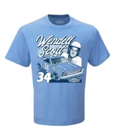 Men's Checkered Flag Sports Light Blue Wendell Scott Graphic 1-Spot T-shirt