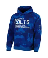 Men's The Wild Collective Royal Indianapolis Colts Camo Pullover Hoodie