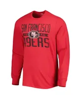 Men's '47 Brand Scarlet San Francisco 49ers Wide Out Franklin Long Sleeve T-shirt