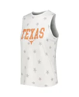 Women's Concepts Sport Cream Texas Longhorns Agenda Stars Tank Top and Shorts Sleep Set