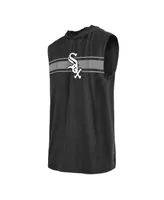 Men's New Era Black Chicago White Sox Sleeveless Pullover Hoodie