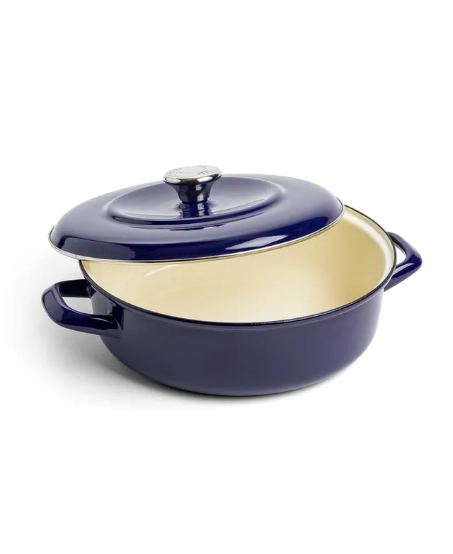 Merten and Storck, Enameled Iron 5.3-QT Dutch Oven, Teal