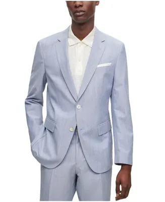 Boss by Hugo Boss Men's Micro-Patterned Cotton Blend Slim-Fit Jacket
