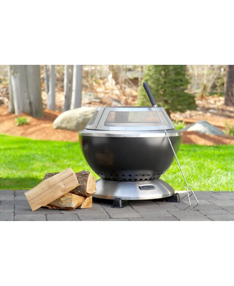 Cuisinart Cha-820 Cleanburn Stainless Steel Fire Pit Spark Guard