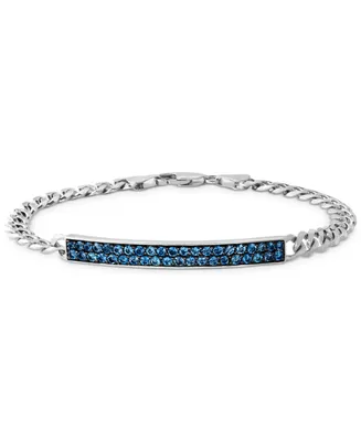 Effy Men's London Blue Topaz (2-1/4 ct. t.w.) Bracelet in Sterling Silver