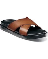 Stacy Adams Men's Montel Cross Strap Slide Sandal