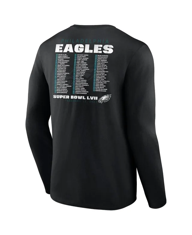 Men's Nike White Philadelphia Eagles 2022 NFC Champions Roster Long Sleeve  T-Shirt