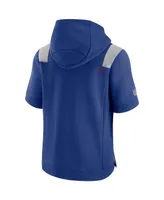 Men's Nike Royal New York Giants Sideline Showout Short Sleeve Full-Zip Hoodie