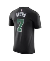 Men's Jordan Jaylen Brown Black Boston Celtics 2022/23 Statement Edition Name and Number T-shirt