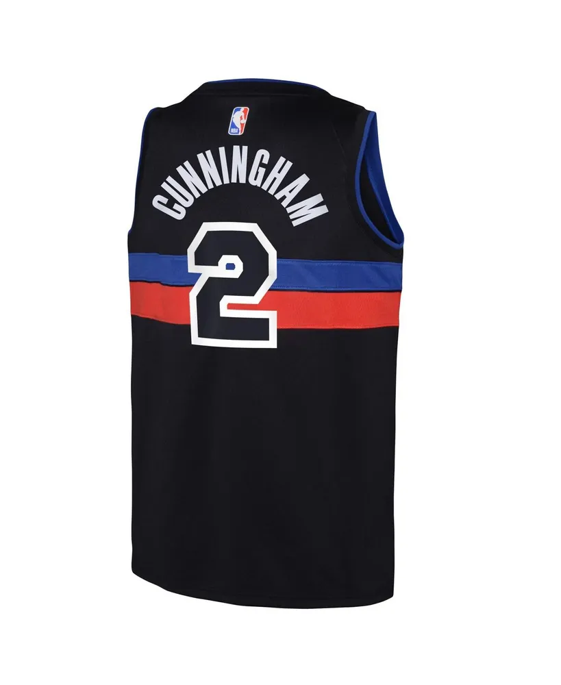 Big Boys Jordan Cade Cunningham Black Detroit Pistons 2022/23 Swingman Jersey - Statement Edition