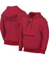 Men's Nike Heather Red Chicago Bulls Courtside Versus Flight Pullover Hoodie