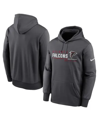 Men's Nike Anthracite Atlanta Falcons Prime Logo Name Split Pullover Hoodie
