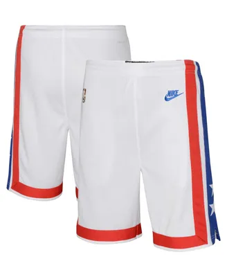 Big Boys Nike White Brooklyn Nets Hardwood Classics Swingman Shorts