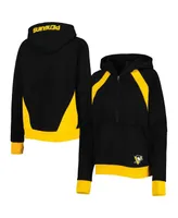 Women's Starter Black Pittsburgh Penguins Wishbone Half-Zip Hoodie