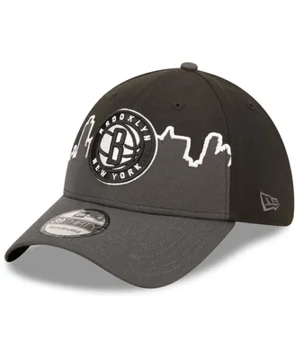 Men's New Era Charcoal, Black Brooklyn Nets 2022 Tip-Off 39THIRTY Flex Hat