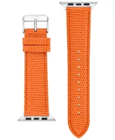 WITHit Orange Lizard Grain Textured Genuine Leather Band Compatible with 38/40/41mm Apple Watch