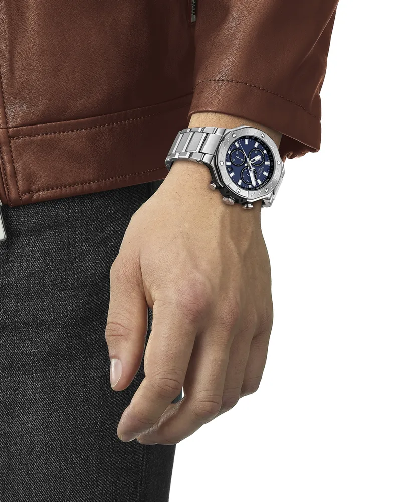 Tissot Men's Swiss Chronograph T-Race Stainless Steel Bracelet Watch 45mm