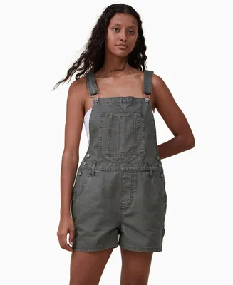 Cotton On Women's Utility Canvas Overall Shorts