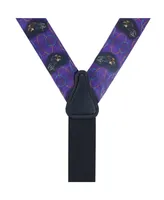 Trafalgar Men's Birds of Prosperity Silk Button End Suspenders