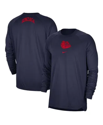 Men's Nike Navy Gonzaga Bulldogs Basketball Spotlight Performance Raglan T-shirt