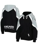 Women's Starter Black, Silver Chicago White Sox Hail Mary Full-Zip Hoodie