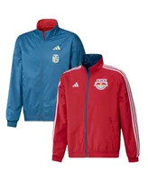 Men's adidas Red and Gray New York Bulls 2023 On-Field Anthem Full-Zip Reversible Team Jacket