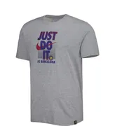 Men's Nike Gray Barcelona Just Do It T-shirt