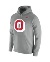 Men's Nike Heathered Gray Ohio State Buckeyes Vintage-Like School Logo Pullover Hoodie