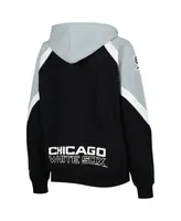 Women's Starter Black, Silver Chicago White Sox Hail Mary Full-Zip Hoodie