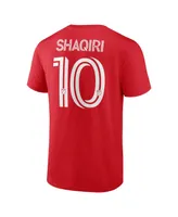 Men's Fanatics Xherdan Shaqiri Red Chicago Fire Authentic Stack Name and Number T-shirt