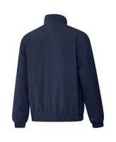 Men's adidas Navy and Red New England Revolution 2023 On-Field Anthem Full-Zip Reversible Team Jacket