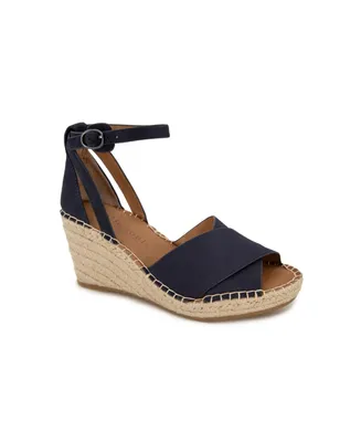 Gentle Souls Women's Charli X Band Wedge Espadrille Sandals