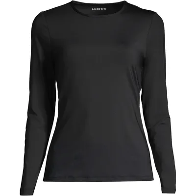 Lands' End Women's Long Sleeve Relaxed Upf 50 Rash Guard