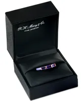 Effy Amethyst (1/5 ct. t.w.) & Pink Amethyst (5/8 ct. t.w.) Emerald-Cut Enamel Ring in 14k Rose Gold-Plated Sterling Silver