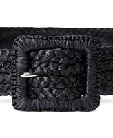 Lauren Ralph Women's Raffia Wide Covered-Buckle Belt