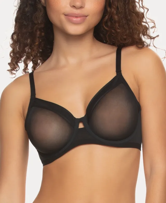 Felina | Ethereal Sheer Mesh Unlined Underwire (Black, 32C)