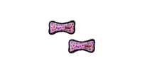 Tuffy Jr Bone Pink Leopard, 2-Pack Dog Toys