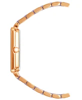 Anne Klein Women's Three Hand Quartz Rose Gold-tone Alloy and Lavender Ceramic Link Bracelet Watch, 32mm