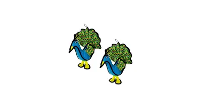 Tuffy Zoo Peacock, 2-Pack Dog Toys