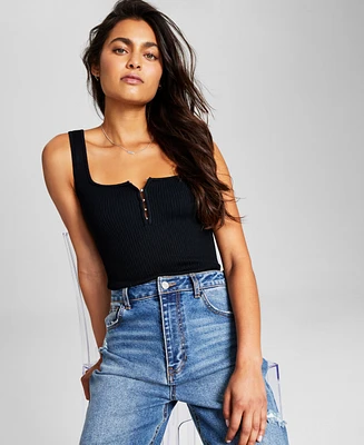 And Now This Women's Hook-and-Eye Sweater Sleeveless Bodysuit