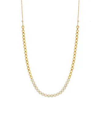 Ettika Show Yourself 18K Gold Plated and Cubic Zirconia Bead Necklace