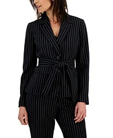 Le Suit Women's Striped Belted Pantsuit, Regular & Petite Sizes