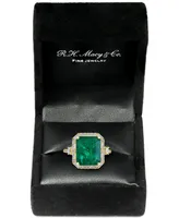 Effy Emerald (5-1/2 ct. t.w.) & Diamond (1/2 Statement Ring 14k Gold or White