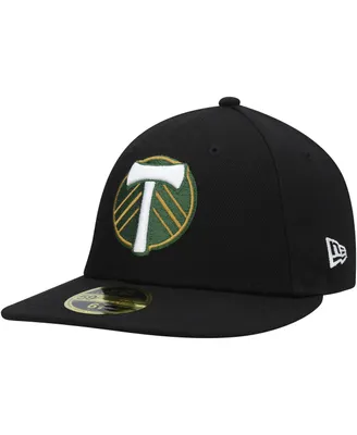 Men's New Era Black Portland Timbers Primary Logo Low Profile 59FIFTY Fitted Hat