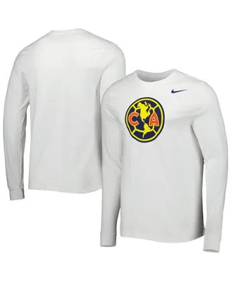 Men's Nike White Club America Core Long Sleeve T-shirt