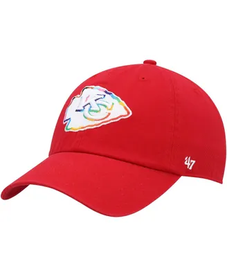 Men's '47 Brand Red Kansas City Chiefs Pride Clean Up Adjustable Hat